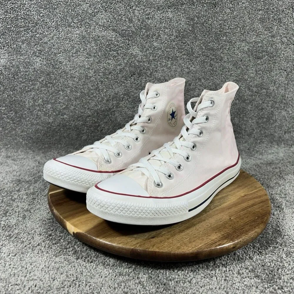 Converse Chuck Taylor All Star Hi M7650 Men's Size 12 White Pink Athletic Shoes